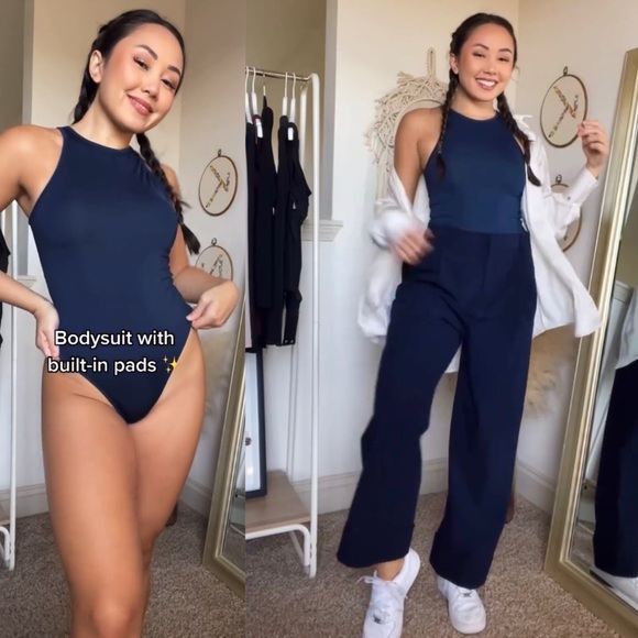 💙 Klassy Network • Lux High Neck Bramisuit in Midnight Blue - Picture 4 of 13